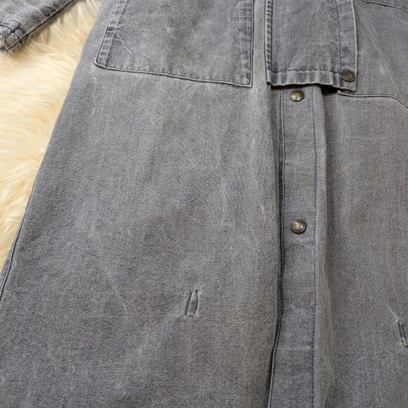 Vintage The Australian Outback Collection grey Denim Duster Jacket Women Small - Picture 6 of 15